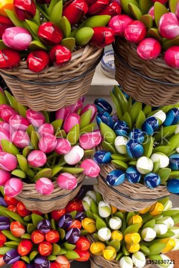Picture of Wooden tulips - souvenirs in Utrecht - Holland